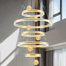 Axyaa Crystal Stair Chandelier for Indoor Lighting