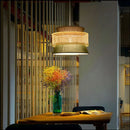 Axyaa Rattan Art Pendant Lights, Colorful Chandelier for Kitchen & Living Room
