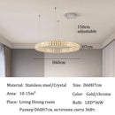 Axyaa Modern Crystal Chandelier LED Ceiling Pendant Lights