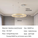 Axyaa Crystal LED Chandeliers: Modern Luxury Lighting for Living & Dining Room