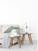 Axyaa Industrial Glass Desk Lamp - Touch Switch, Bedroom Table Light