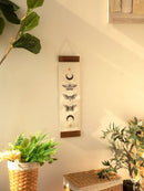 Moon Phase Butterfly Tapestry Macrame Wall Hanging by Axyaa