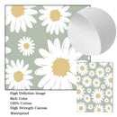 Axyaa Rainbow Heart Daisy Wall Art Canvas Print for Kids Girls Room