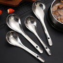 Axyaa Large Round Head Stainless Steel Soup Spoon Rice Ladle with Big Capacity