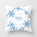 Blue Winter Snowflake Pillowcase for Stylish Christmas Decor by Axyaa