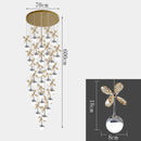 Axyaa Crystal LED Chandeliers for Living Room Dining Room Lighting