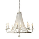 Axyaa Antique White Vintage Ceiling Chandelier E14 Pendant Lamp for Bedroom, Living Room, Offices