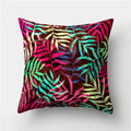 Axyaa Tropical Green Plant Tree Leaves Flower Cushion Cover 45X45CM