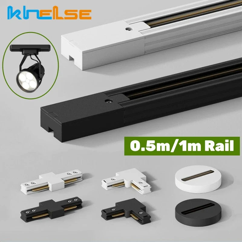 Axyaa 2-Wire LED Ceiling Spotlight Rail for Linear Track Lighting System