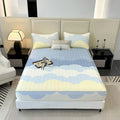 Axyaa Silk Printing Latex Mattress Set - Summer Cool Breathable Mesh - 3-Piece