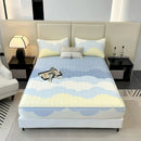 Axyaa Silk Printing Latex Mattress Set - Summer Cool Breathable Mesh - 3-Piece