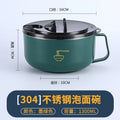 Axyaa Stainless Steel Ramen Bowl with Lid - Heat Resistant Noodle Cooker