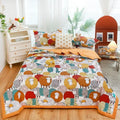 Axyaa Cotton Double Quilts: Cartoon Spring Summer Design, Soft & Comfortable, Adult Child Sizes