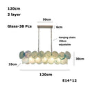 Axyaa Glass LED Pendant Light: Art Dimming for Bedroom & Living Room