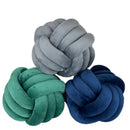 Axyaa Velvet Knot Ball Pillow: Round Handmade Decor Cushion