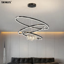 Axya Dimmable Gold Black LED Chandelier for Modern Indoor Lighting