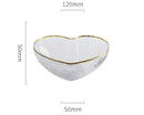 Axyaa Heart-shaped Glass Salad Bowl - European Light Luxury Design