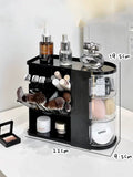 Axyaa Rotating Makeup Organizer with Drawers - Stationery Storage Box for Vanity