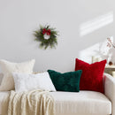 Axyaa Christmas Snowflake Tree Plush Cushion Cover Set