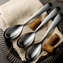 Axyaa Stainless Steel Long Handle Oval Pointed Spoon Set