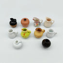 Axyaa Mini Ceramic Flower Pot Vase Landscape Ornament Dollhouse Accessories