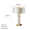 Axyaa Marble Table Lamp: Contemporary Nordic LED Decoration for Living Room or Bedroom