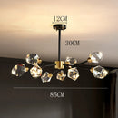 Axyaa Luxury Crystal Chandelier for Living Room and Bedroom, Indoor Ceiling Light