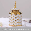 Axyaa White Golden Vase: Modern Ceramic Decor for Home Dining Room Floral Display