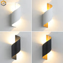 Axyaa LED Spiral Wall Light: Waterproof Outdoor Wall Lighting for Home, Store, and Balcony