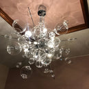 Axyaa Glass Sputnik Chandelier Pendant Light for Kitchen Island & Living Room