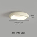 Axyaa Cream Nordic LED Ceiling Light for Modern Bedroom, Living Room & Corridors