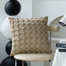 Axyaa Plaid Cushion Cover for Sofa Decor 45x45 Cream Style Home Living Room Pillow
