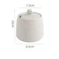 Axyaa Ceramic Condiment Jar Set with Lid, Spoon, Sugar Bowl, Salt Jars