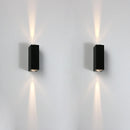 Axyaa Modern Waterproof 6W 12W LED Wall Lights, Up and Down Indoor Outdoor Wall Lamps