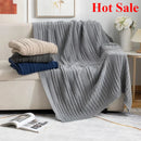 Axyaa Knitted Four-Season Sofa Blanket - Solid Color Office Living Room Nap Blanket