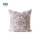 Axyaa Vintage Floral Jacquard Geometric Pillow Cover 45x45cm Home Bedroom Living Room