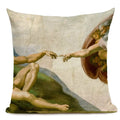 Michelangelo Genesis Mural Sofa Pillow Case by Axyaa - Renaissance Art Decoration