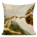 Michelangelo Genesis Mural Sofa Pillow Case by Axyaa - Renaissance Art Decoration
