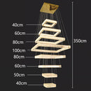 Axyaa Crystal Chandelier Stair Pendant Lamp Living Room Interior Lighting