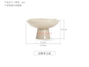 Axyaa Hand-Painted Ceramic High Leg Tea Tray - Exquisite Living Room Fruit Dim Sum Plate.