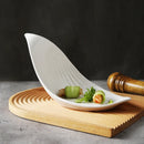 Axyaa Ceramic Sushi Plates | Creative Solid Color Dinnerware | Irregular Shape Snack Dishes