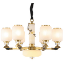 Axyaa Natural Jade Chinese Chandelier for Living Room, Hotel, and Restaurant