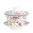 Axyaa Bird Tea Gaiwan Set - 350ml Porcelain Art Tea Bowl Kit