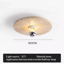 Axyaa Wabi Sabi Travertine Ceiling Light: Nordic Stone LED Chandelier for Home Decor