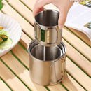 Axyaa Stainless Steel Foldable Beer Mug with Handle for Home, Travel, and Outdoor Picnics