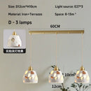 Axyaa Terrazzo Chandelier Lamp - Retro Nordic Bedroom Coffee Shop Pendant Light