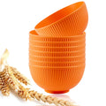 Axyaa Round Wheat Straw Bowls Set of 8 - Eco-Friendly Unbreakable Salad Bowls