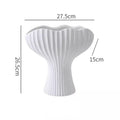 Axyaa Striped Ceramic Flower Pot Vase for Home Décor - Nordic Minimalist Design