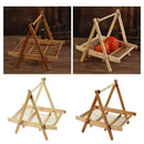 Axyaa Bamboo Folding Basket: Kitchen Storage Tray for Food, Fruit, Sushi.