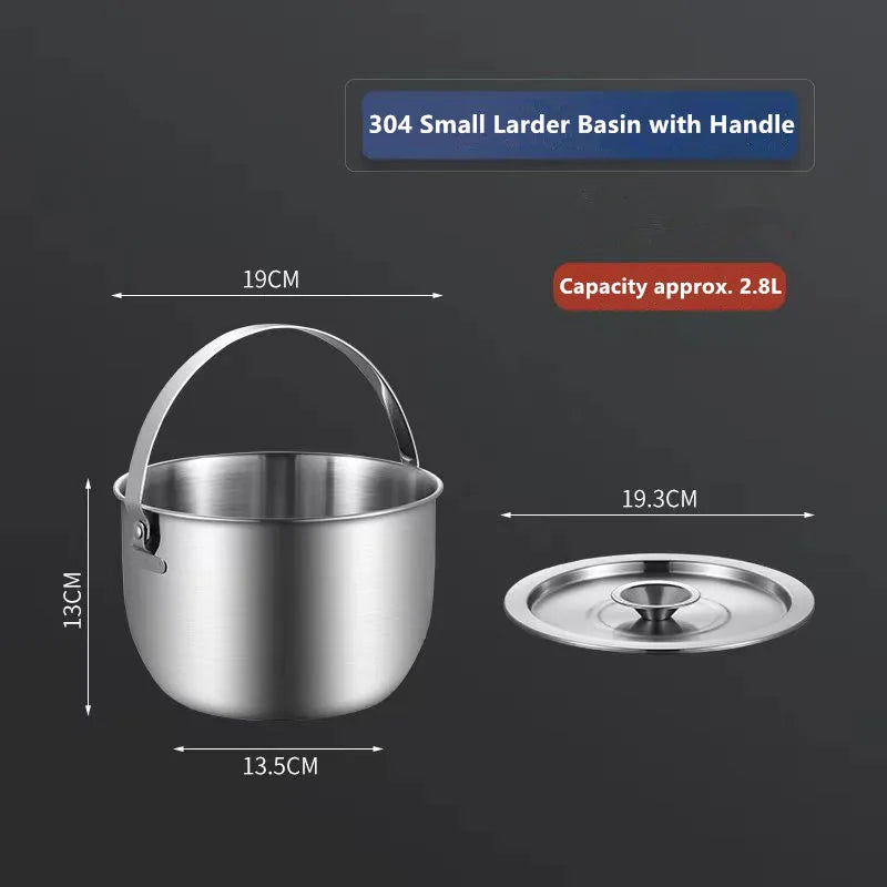 Axyaa Stainless Steel Strainer Lard Pot with Lid, Large Capacity Hanging Oil Storage Pot
